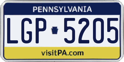 PA license plate LGP5205