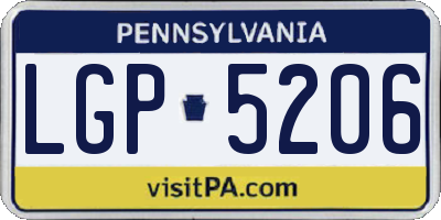 PA license plate LGP5206
