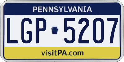 PA license plate LGP5207