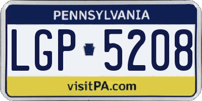 PA license plate LGP5208