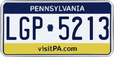 PA license plate LGP5213