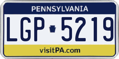 PA license plate LGP5219