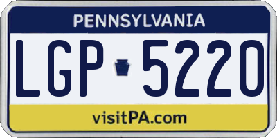 PA license plate LGP5220