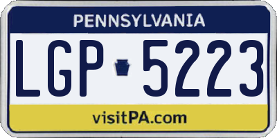 PA license plate LGP5223