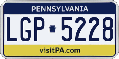 PA license plate LGP5228