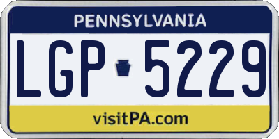PA license plate LGP5229