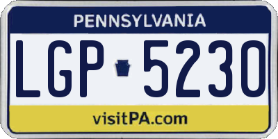 PA license plate LGP5230