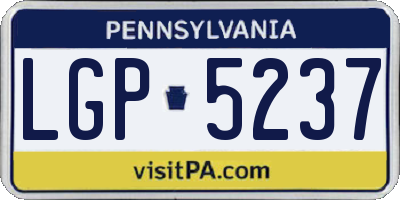 PA license plate LGP5237