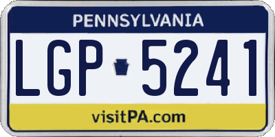PA license plate LGP5241