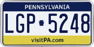 PA license plate LGP5248