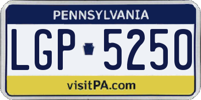 PA license plate LGP5250