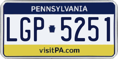 PA license plate LGP5251