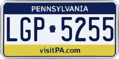 PA license plate LGP5255