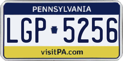PA license plate LGP5256