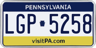 PA license plate LGP5258