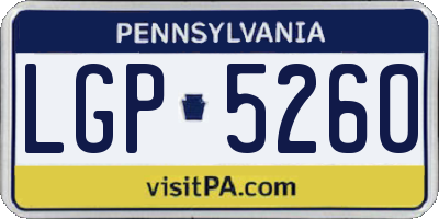 PA license plate LGP5260