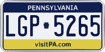PA license plate LGP5265