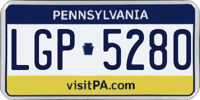 PA license plate LGP5280