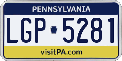 PA license plate LGP5281