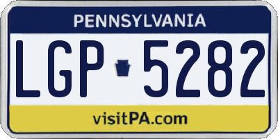 PA license plate LGP5282