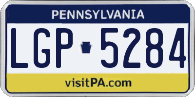 PA license plate LGP5284