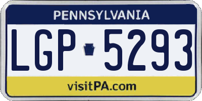 PA license plate LGP5293
