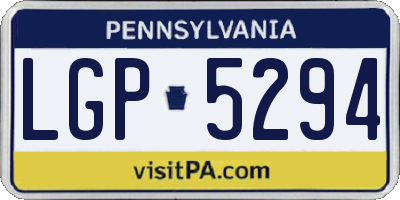 PA license plate LGP5294