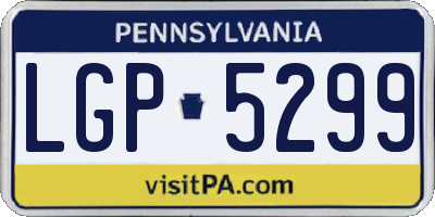PA license plate LGP5299