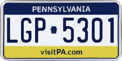 PA license plate LGP5301