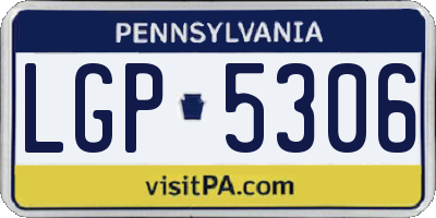 PA license plate LGP5306