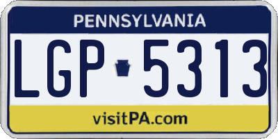 PA license plate LGP5313