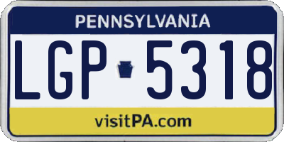 PA license plate LGP5318