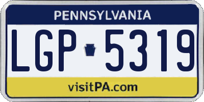 PA license plate LGP5319