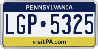 PA license plate LGP5325