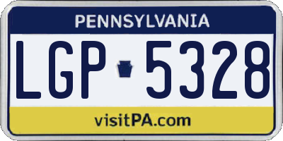 PA license plate LGP5328