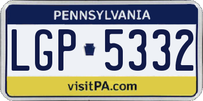 PA license plate LGP5332