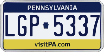 PA license plate LGP5337