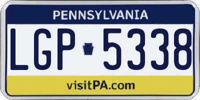 PA license plate LGP5338
