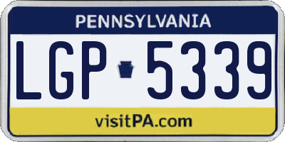 PA license plate LGP5339