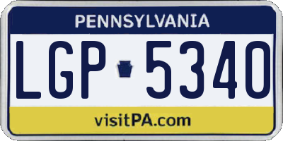 PA license plate LGP5340