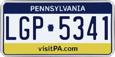 PA license plate LGP5341