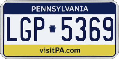 PA license plate LGP5369