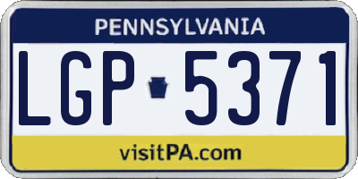 PA license plate LGP5371