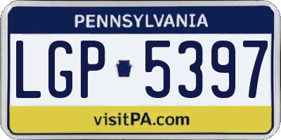 PA license plate LGP5397