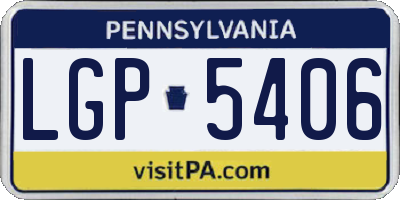 PA license plate LGP5406