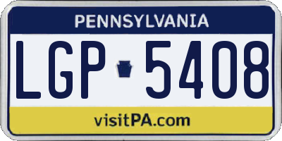 PA license plate LGP5408