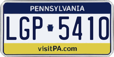 PA license plate LGP5410