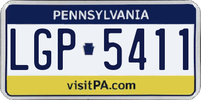 PA license plate LGP5411