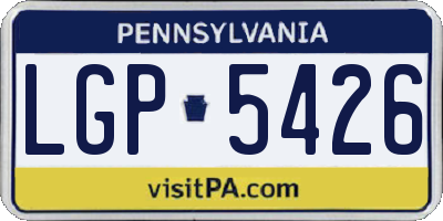 PA license plate LGP5426