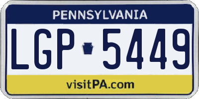 PA license plate LGP5449